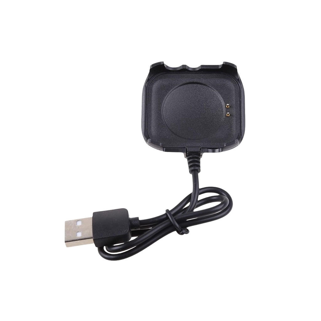 Cargador de repuesto para smartwatch Ksix Cosmic, base de carga, Puerto USB-A, Cable 32 cm, Negro