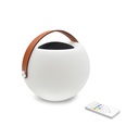 Altavoz inalámbrico Ksix, Bluetooth 5.0, 7 colores, Control remoto, TWS, Autonomía Hasta 8 horas, Blanco