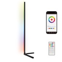 Lámpara de pie esquinera SmartLED 12W Ksix, 140cm, 450 lm, Sincroniza música, App Compatible Alexa, Google Home, Siri, RGBWIC