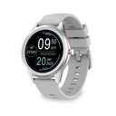 Smartwatch Ksix Globe, Pantalla 1.28" Multitáctil, 5 días, App, Monitoreo salud, Modo multideporte, Sumergible, plateado
