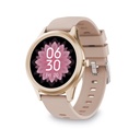 Smartwatch Ksix Globe, Pantalla ultrafina 1.28" Multitáctil, 5 días, App, Monitoreo salud, Modo multideporte, Sumergible, Rosa