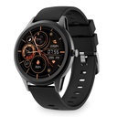 Smartwatch Ksix Globe, Pantalla ultrafina 1.28" Multitáctil, 5 días, App, Monitoreo salud, Modo multideporte, Sumergible, Negro