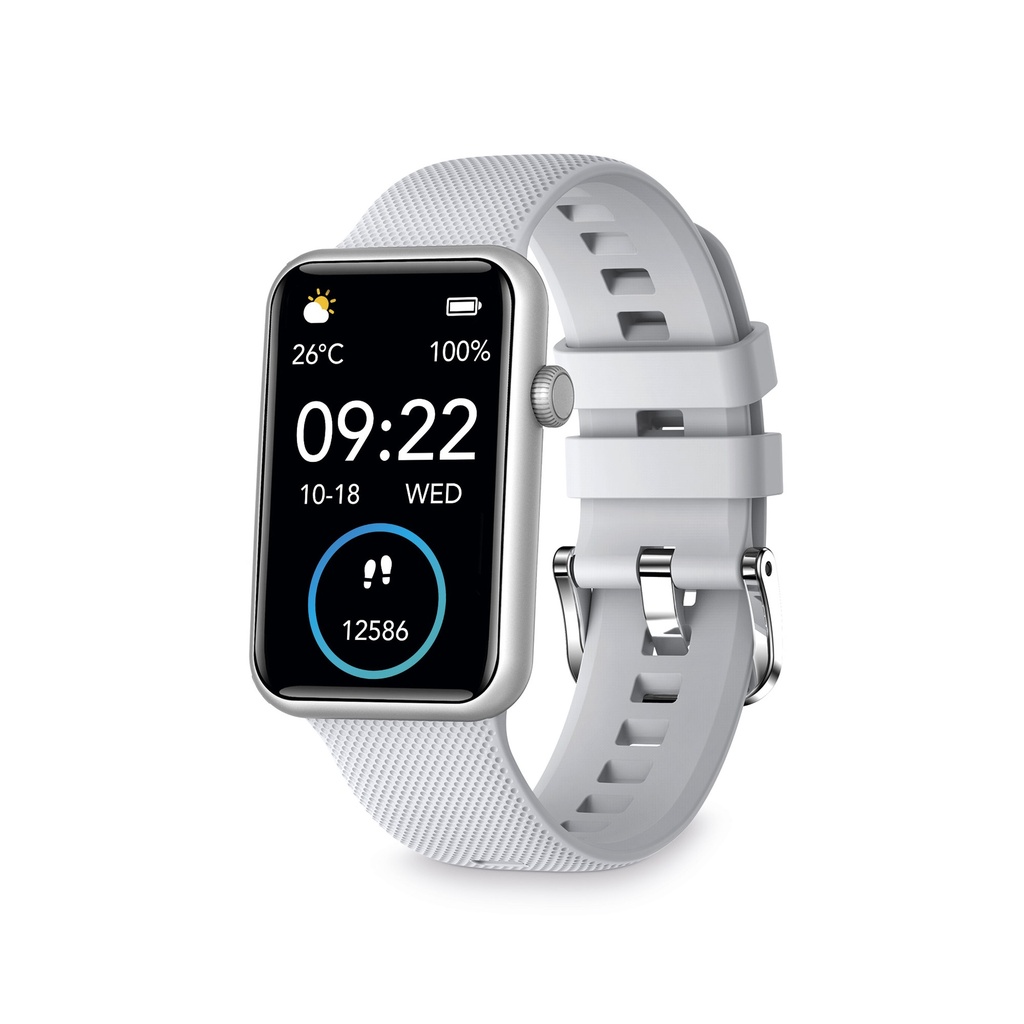 Smartwatch Ksix Tube, Pantalla 1.57" Multitáctil, 7 días, App incluida, Monitoreo salud, Modo multideporte, Sumergible, Gris