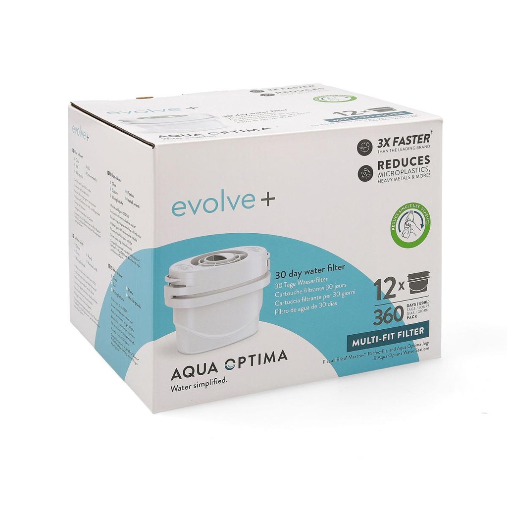 AQUA OPTIMA BOX OF 12 EVOLVE + FILTERS STEPS214