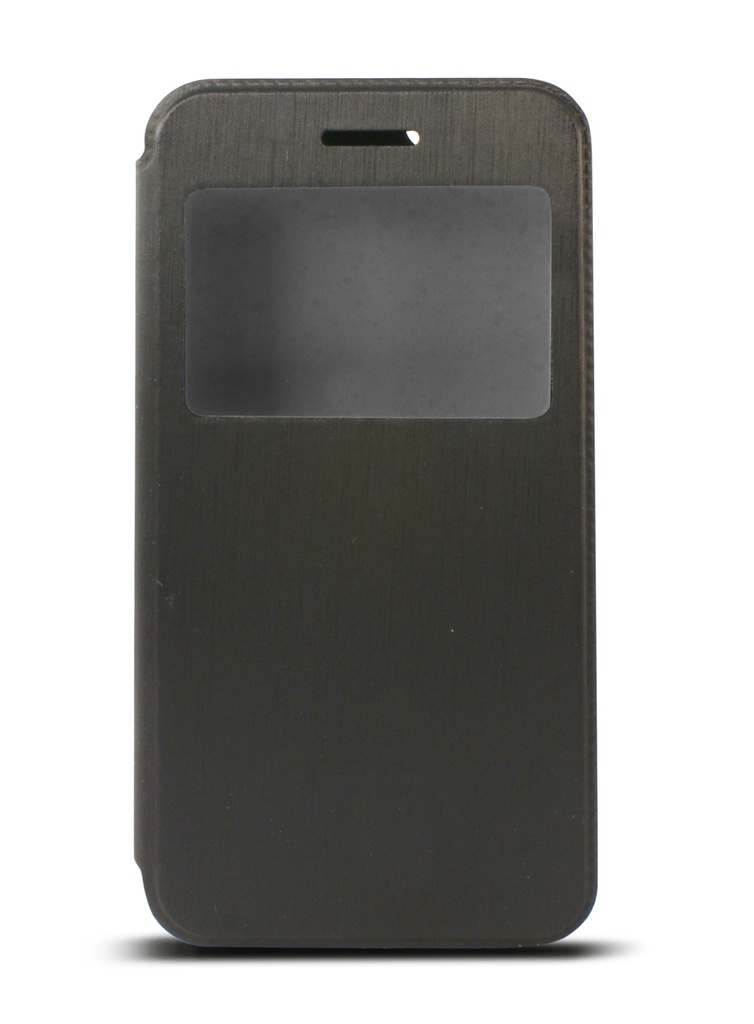 Funda con tapa para iPhone 6 Plus, 6S Plus, Semirrígida, Standing, Negro
