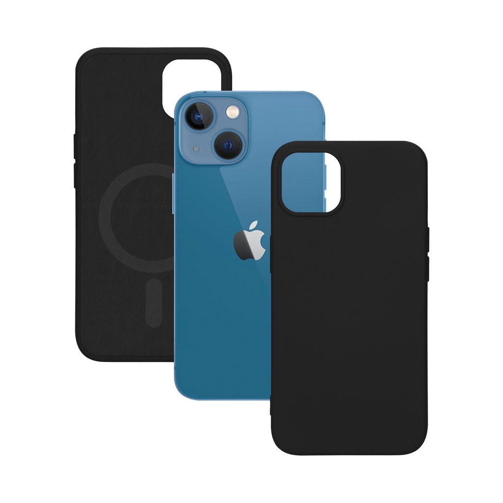 Carcasa Magcharge Ksix para iPhone 13, Semirrígida, Negro