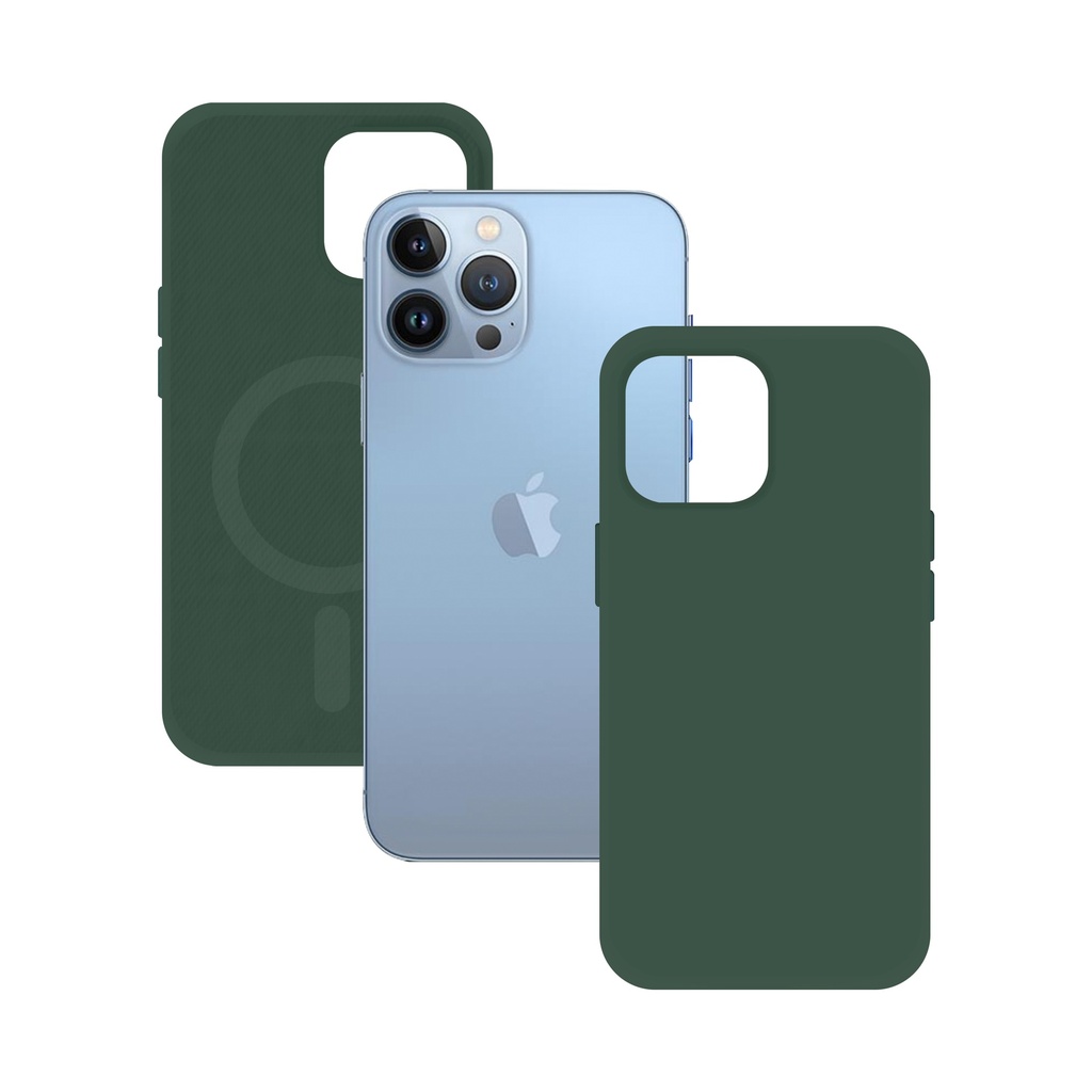 Carcasa Magcharge Ksix para iPhone 13 Pro, Semirrígida, Verde