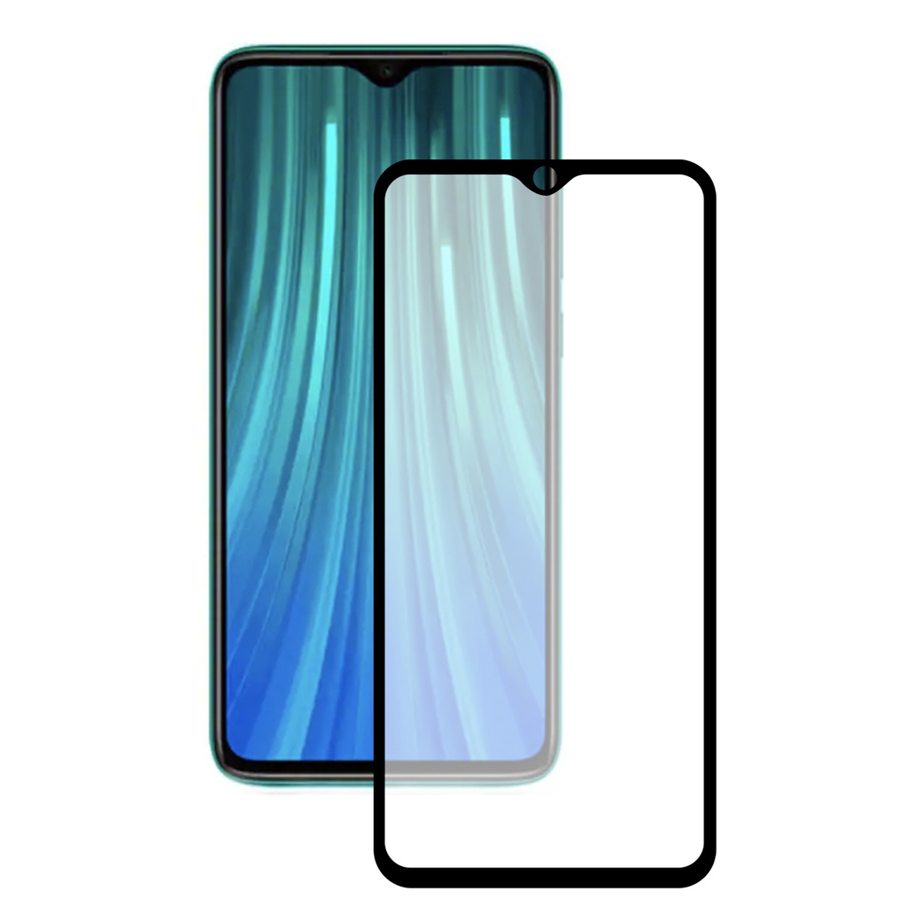 Protector de pantalla para Xiaomi Redmi Note 8 Pro, Vidrio templado, Negro