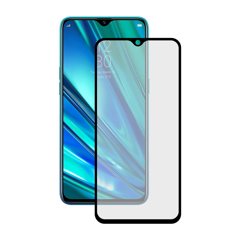 Protector de pantalla para Realme 5 Pro, Vidrio templado, Grosor 0.33 mm, Negro