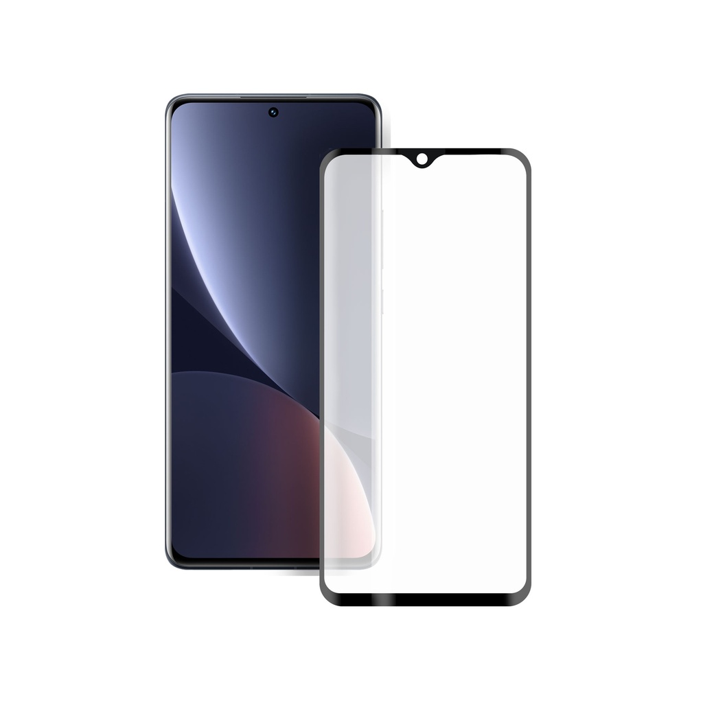 Protector de pantalla para Xiaomi 12 Pro 5G, Vidrio templado, 2.5D, Grosor 0,33 mm, Negro