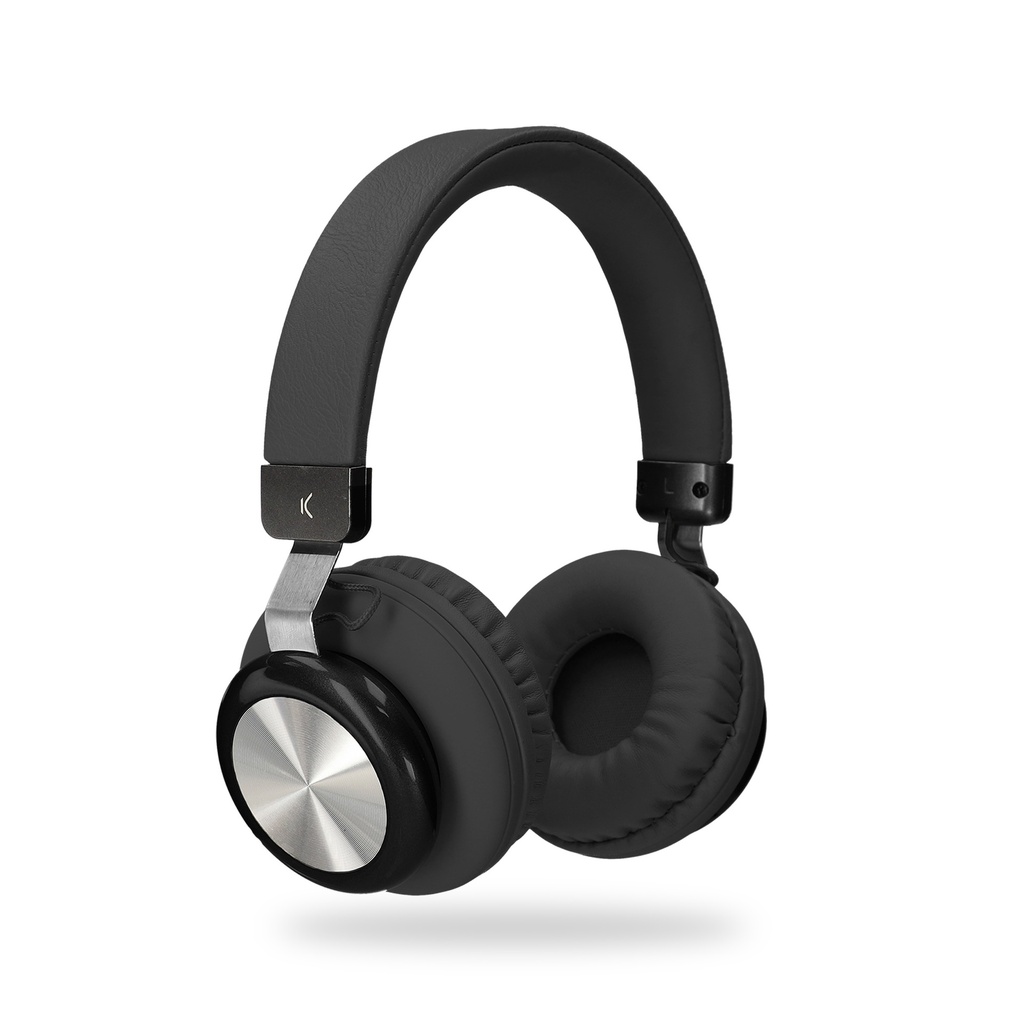 Auriculares inalámbricos Ksix Retro, Bluetooth 5.0, Autonomía Hasta 6 horas, Negro