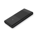 Powerbank Ksix Ultra Slim, Ultra fina, 10.000 mAh, 10 W, Cable USB-A a USB-C incluido, Carga simultánea, Negro