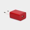 Cargador de red Contact, 10W, Puerto USB-A, Rojo