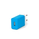 Cargador de red Contact, 10W, Puerto USB-A, Azul