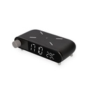 Despertador cargador inalámbrico Ksix, 10W, Tecnología Qi, Indicador de temperatura, Negro