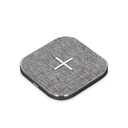 Cargador inalámbrico Ksix, Carga rápida, 15W, Cable USB-C incluido, Gris