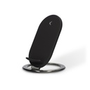 Cargador inalámbrico sobremesa Ksix, 10W, Tecnología Qi, Fast charge, Negro