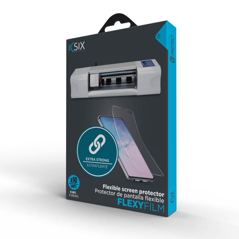 Pack de 10 láminas plotter Ksix Extra Fuerte, protectores de pantalla TPU, código de recarga