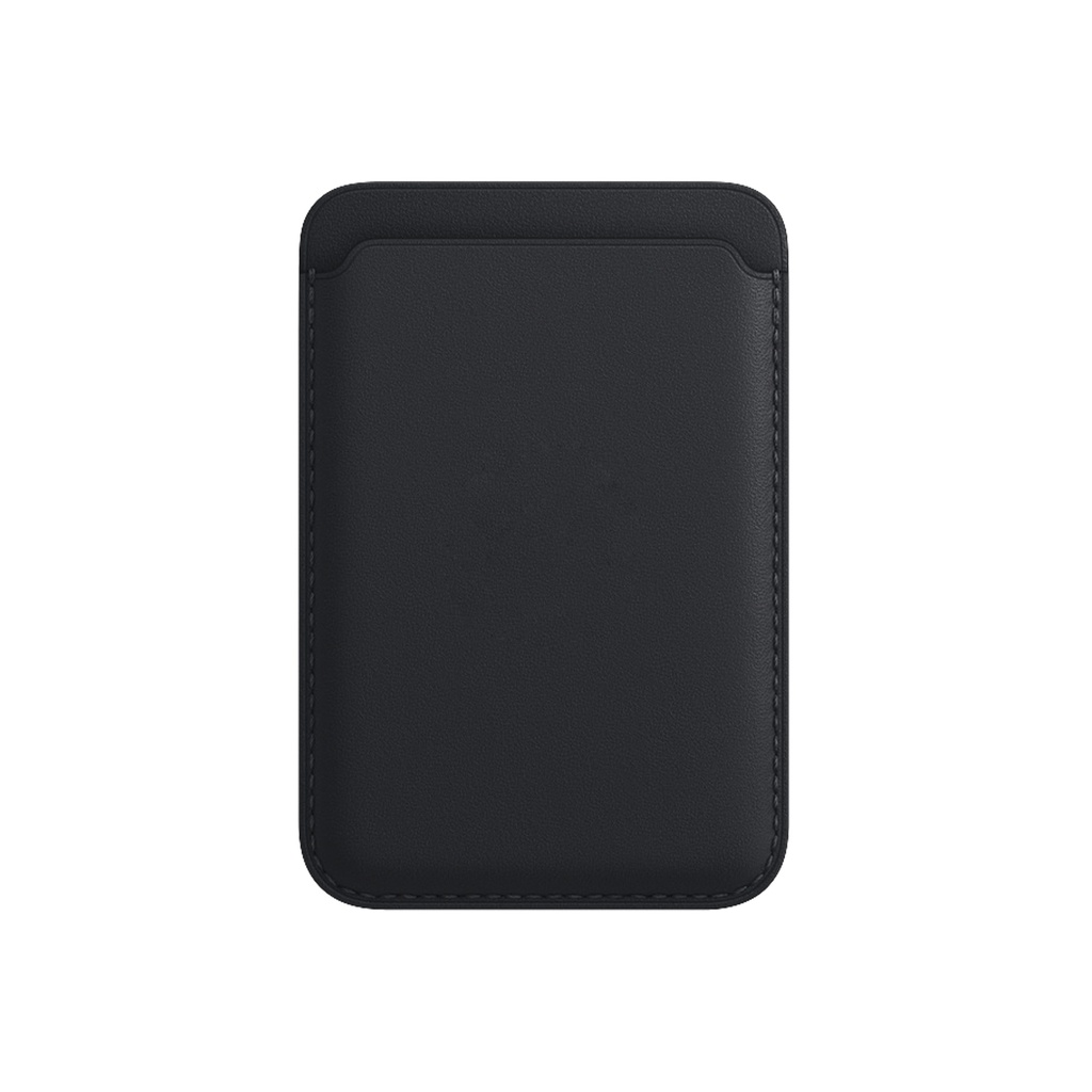 Tarjetero magnético compatible con tecnología MagCharge, Piel vegana, Espacio para tarjetas y billetes, Negro