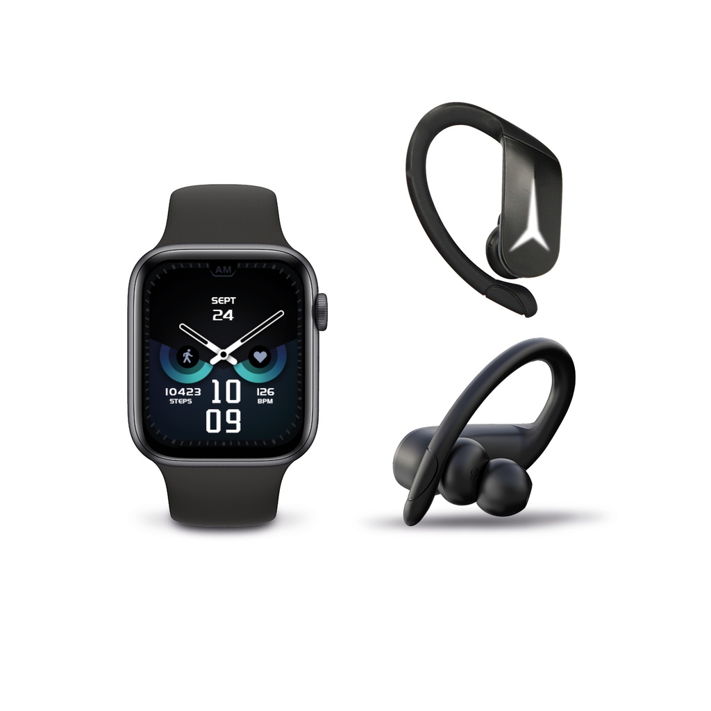 Pack regalo Ksix Active. Auriculares inalámbricos Ksix SportBuds2 + smartwatch Ksix Urban3