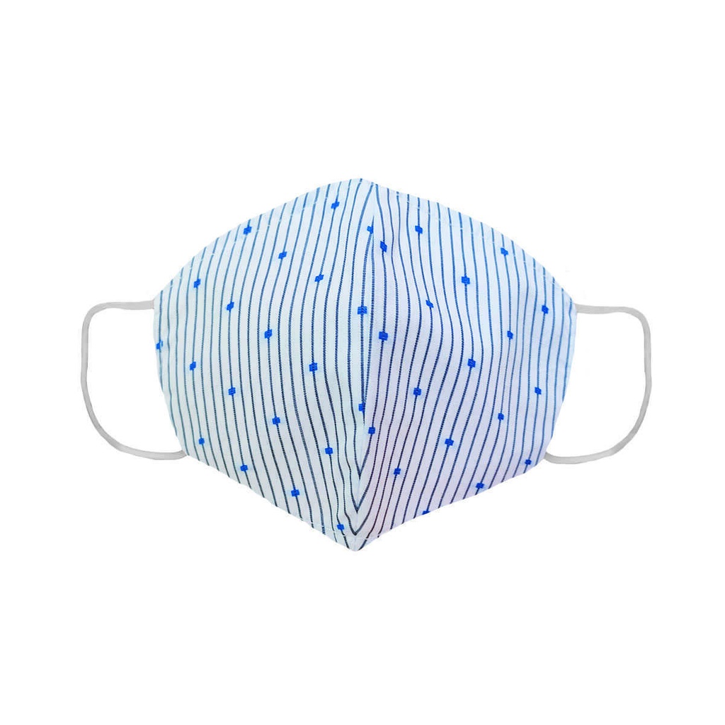Mascarilla Triangular Lavable Contact Uso No Sanitario Rayas Azules