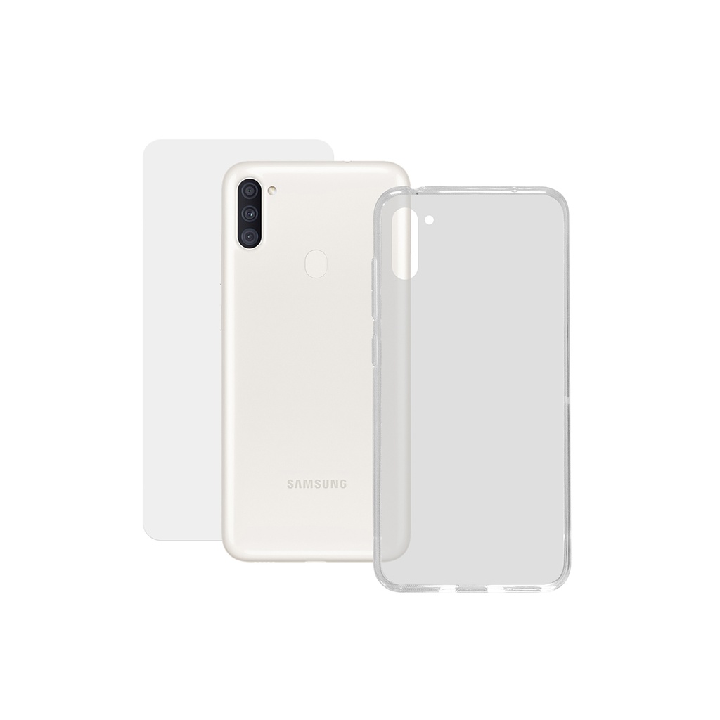 Kit de Protección para Samsung Galaxy A31, Flexible, Transparente