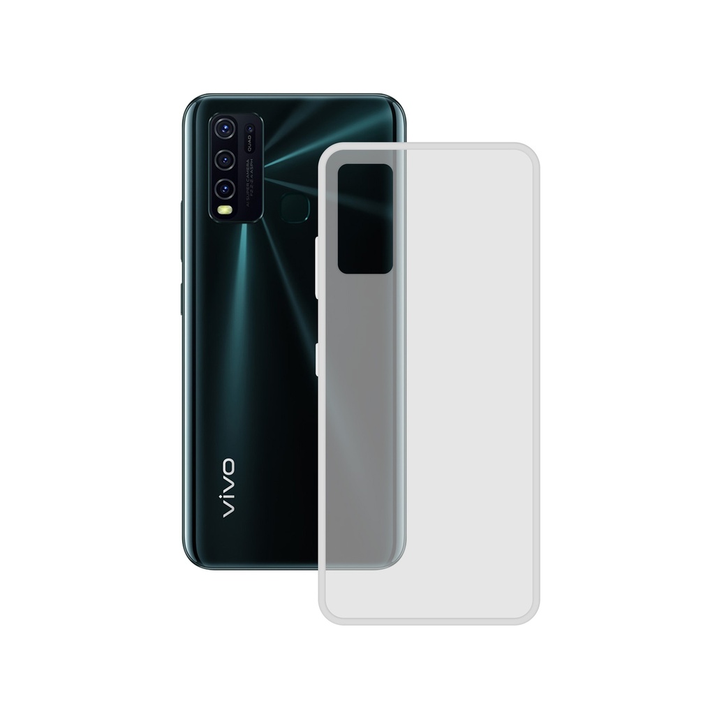Funda flexible para VIVO Y30, Libre de huellas, Resistente, Compatible con carga inalámbrica, Transparente