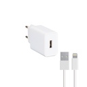 Cargador de red Contact, 10W, Made for iPhone + cable USB A - Ligthning