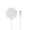 Cargador inalámbrico MagCharge Contact para iPhone 12 y post, compatible MagSafe, Power Delivery 15W, 1m, blanco