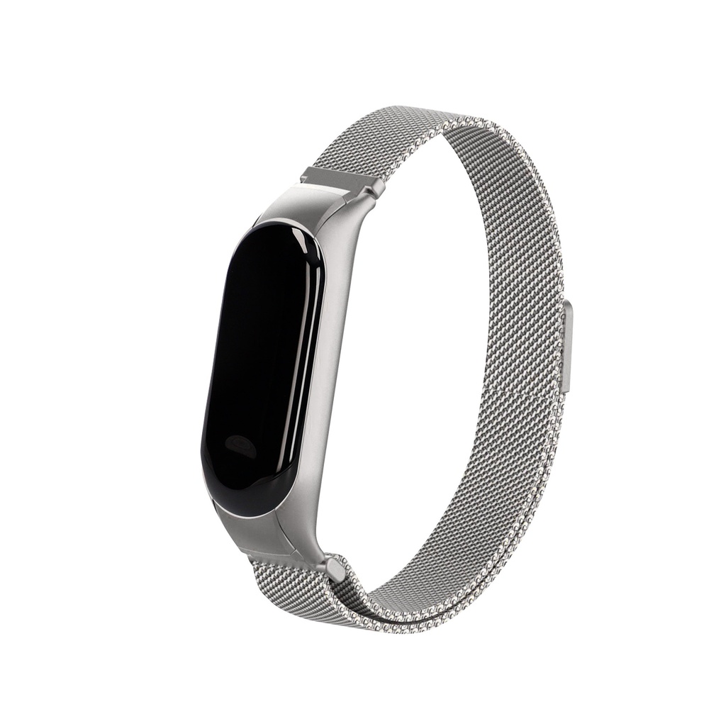 Correa reloj metálica para Xiaomi Mi Band 5/6 Plateada