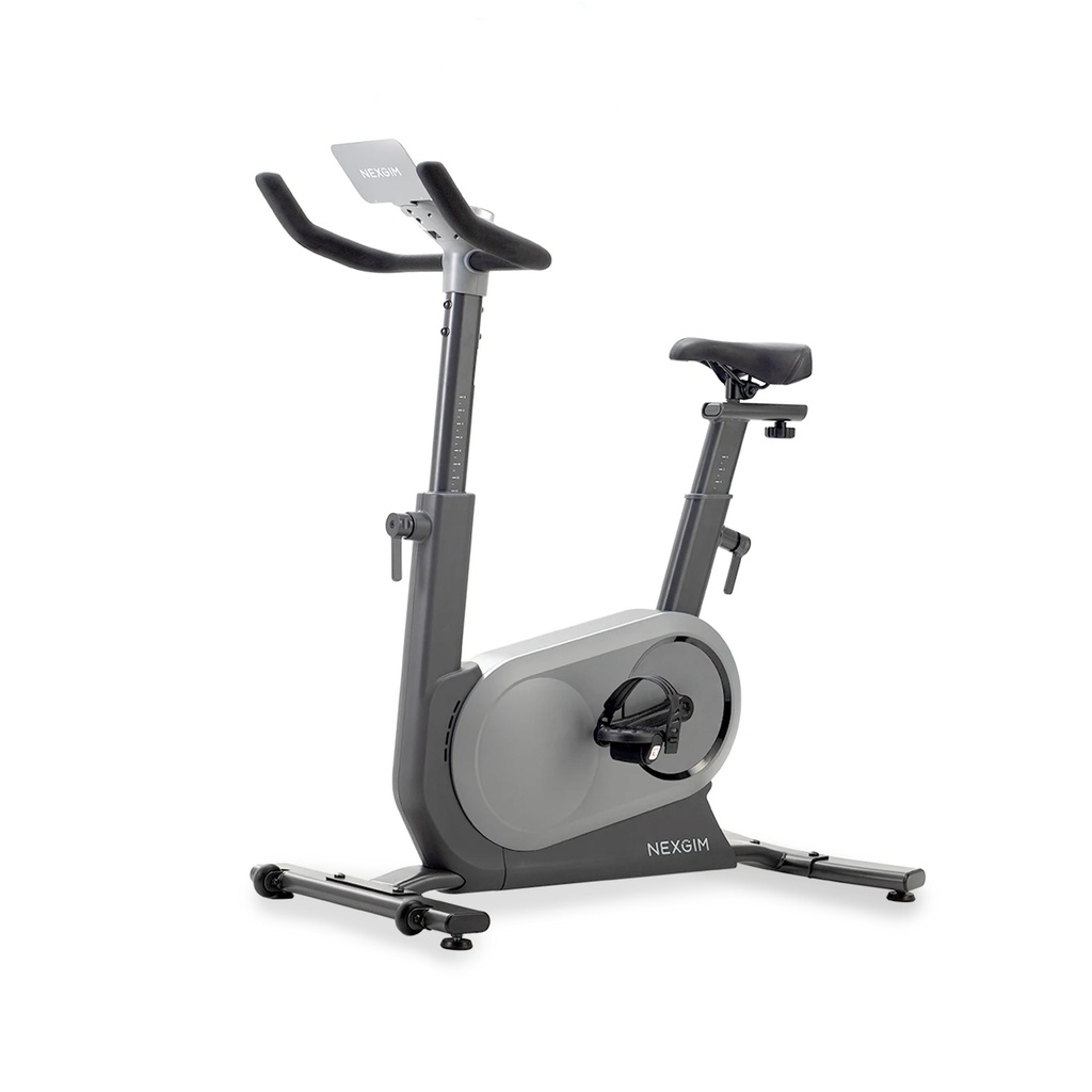 Bicicleta estática Nexgim QB-C01, IA, Smart Motor, Generador integrado, Silenciosa, Compacta, App, gris