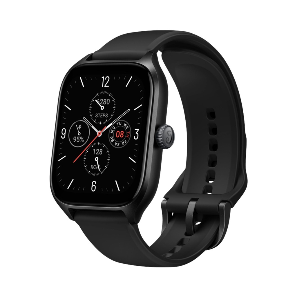 Smartwatch Amazfit GTS 4, compatible Alexa, pantalla 1.75” AMOLED táctil, sumergible, GPS, llamadas Bluetooth, Negro