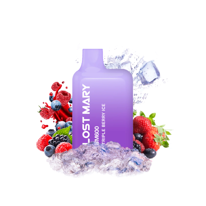 Vaper desechable Lost Mary BM600, 20mg, Triple Berry Ice