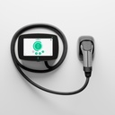 Cargador eléctrico Wallbox Commander, 22KW, Tipo2, Cable 5m, Pantalla táctil, App, Resist. al agua, Power Sharing, Negro