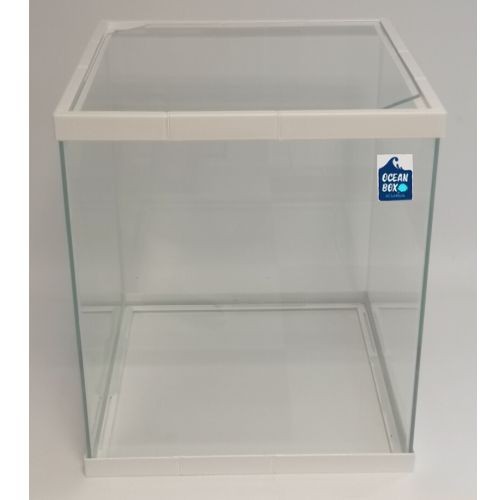 ACUARIO CRISTAL CON MARCO PLASTICO BLANCO NANO 30 OCEAN LED