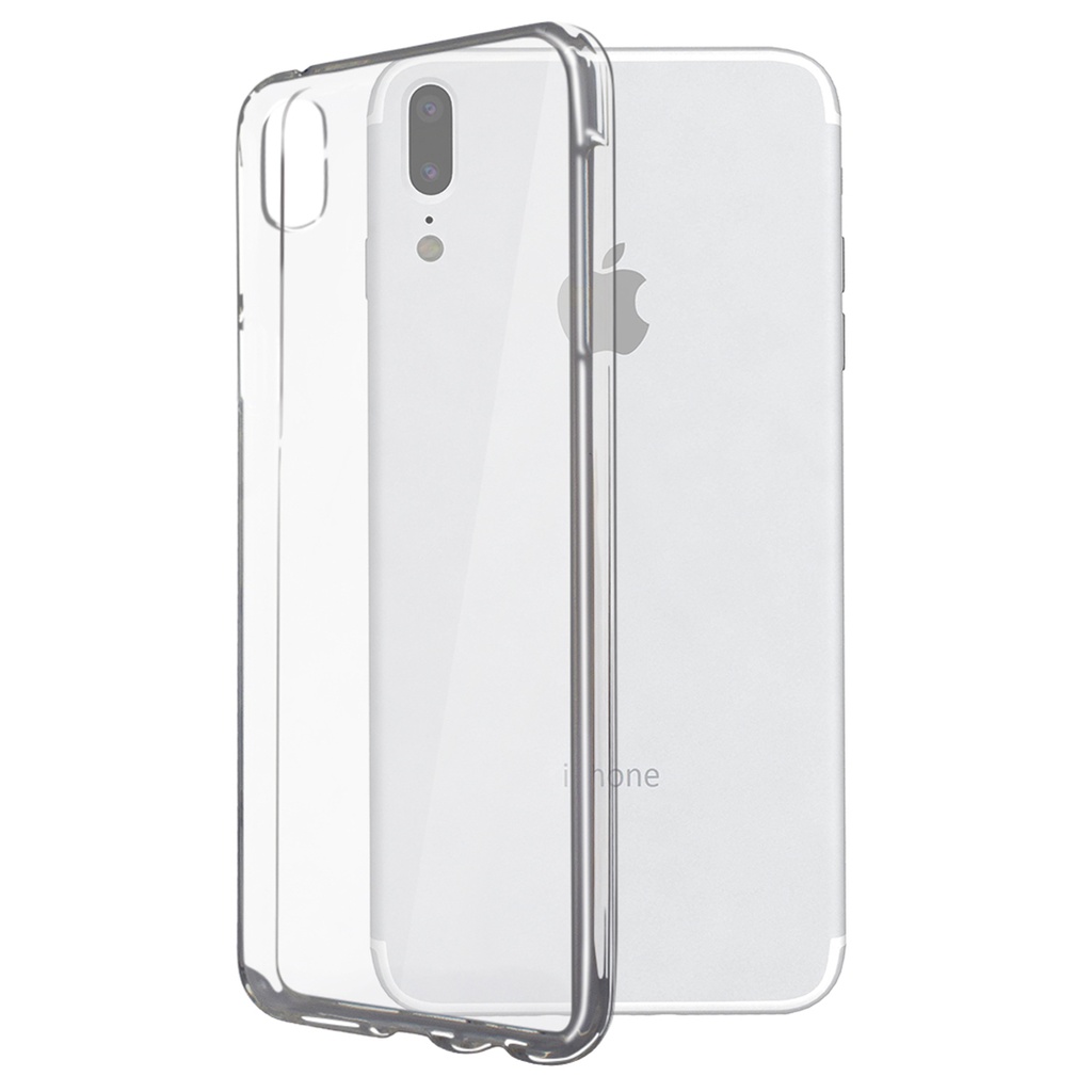 Funda para iPhone X, iPhone XS, Semirrígida, Transparente
