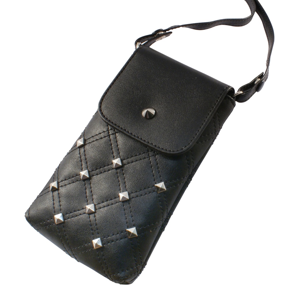 Funda Universal para smartphone Semirrígida, Colgante para cuello, Negro