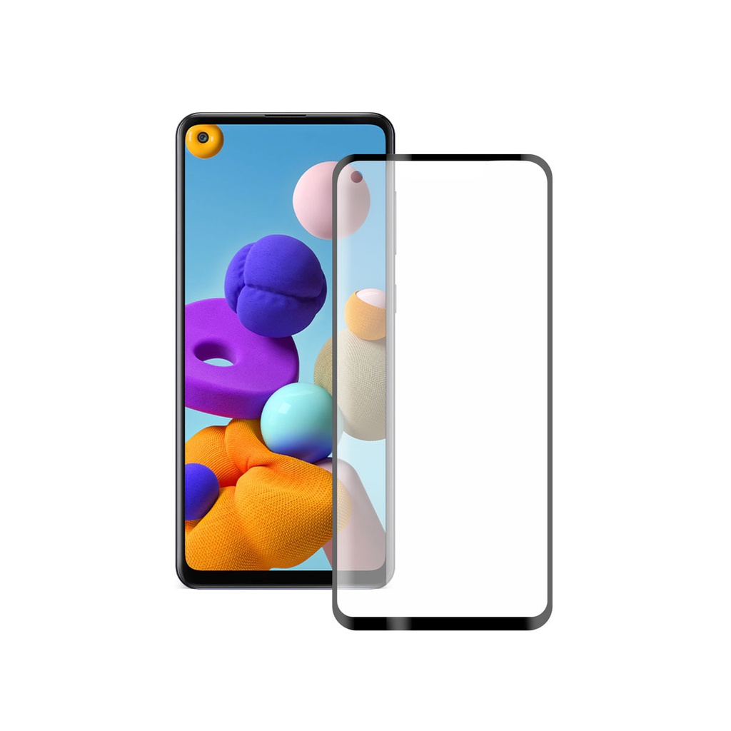 Protector de pantalla para Samsung Galaxy S21 Plus, Vidrio templado, Grosor 0,33 mm Negro