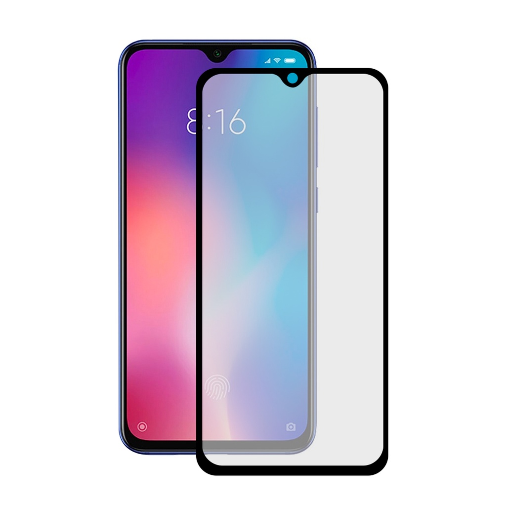 Protector de pantalla para Xiaomi Mi 9 -Vidrio templado, Grosor 0.33 mm, Negro