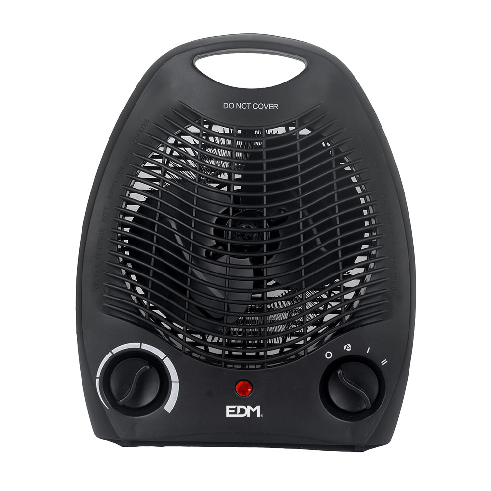 CALEFACTOR DE SUELO VERTICAL. COLOR NEGRO. 1000-2000W EDM