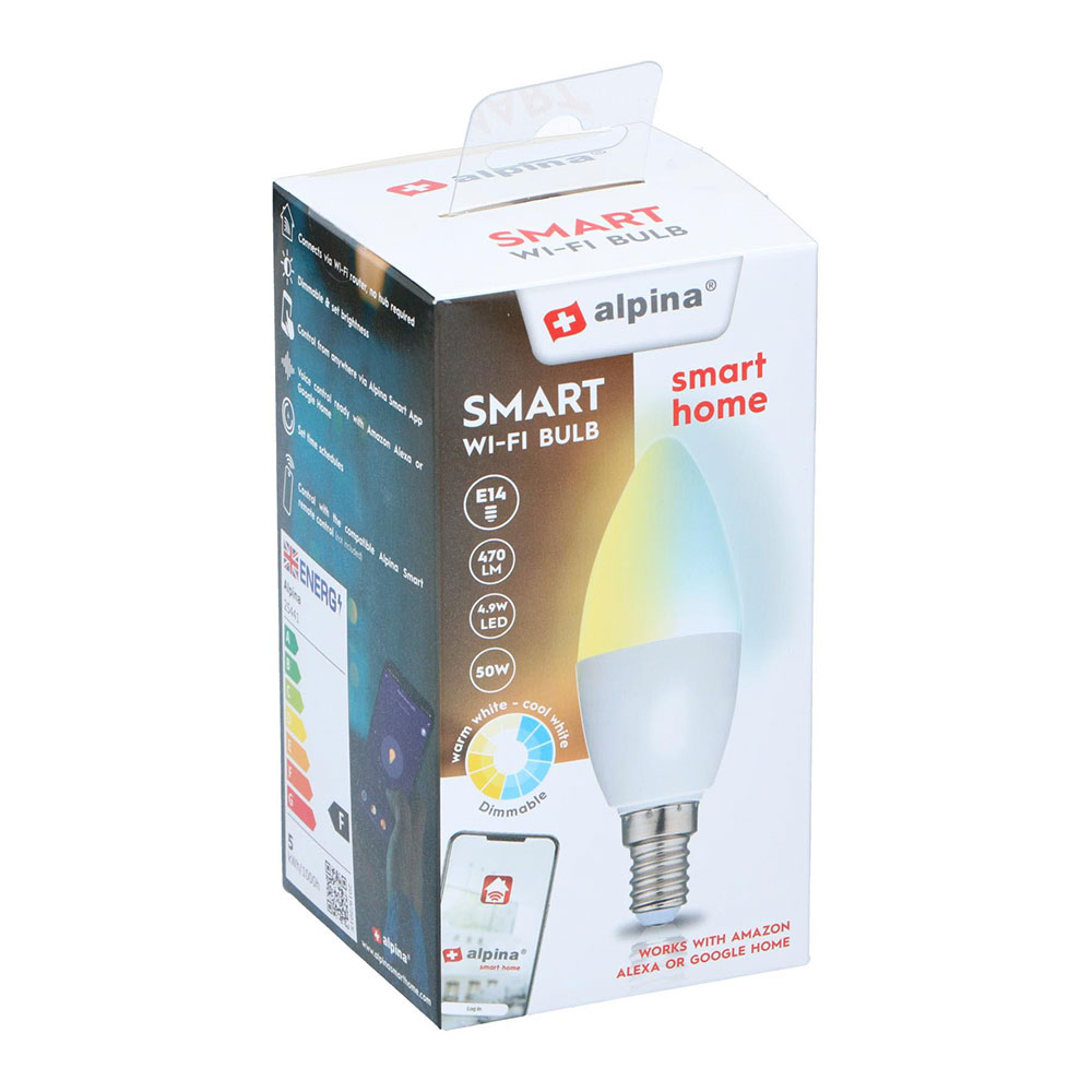 BOMBILLA INTELIGENTE E14 4.9W 2700-6500K ALPINA