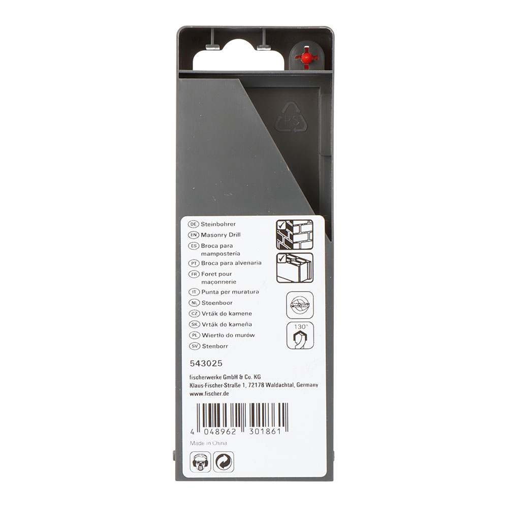 PACK 5 BROCAS PERCUSION S Ø4/5/6/8/10mm 543025 FISCHER