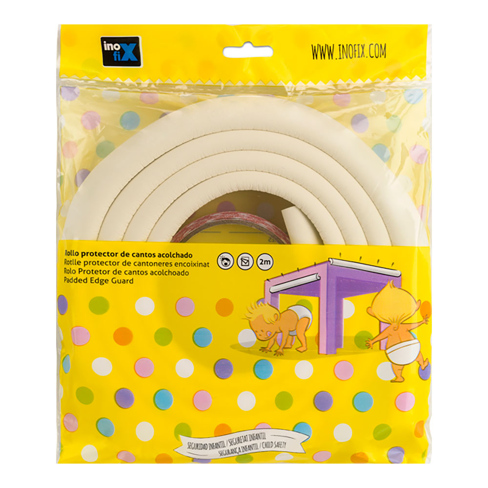 ROLLO PROTECTOR DE CANTOS ACOLCHADO 2m BLANCO (BLISTER) INOFIX