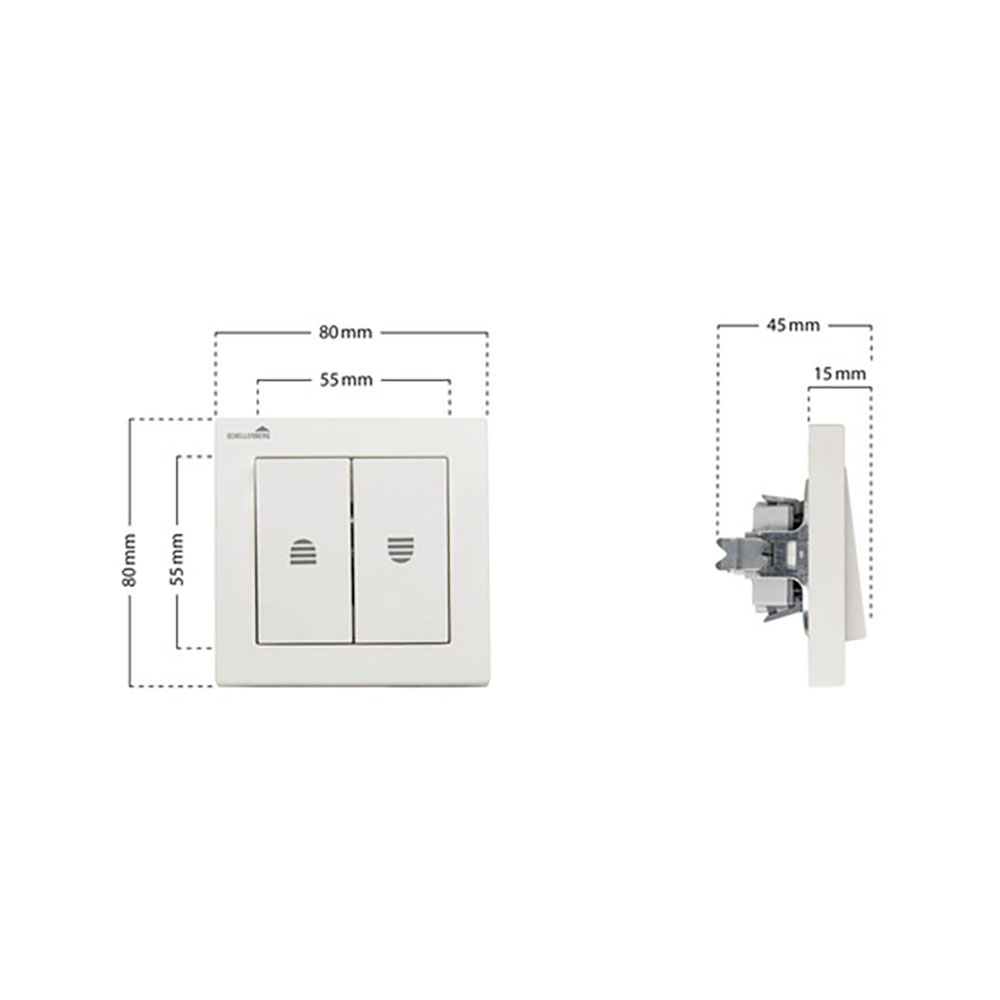 INTERRUPTOR PARA ENROLLADORES 2 BOTONES. 23005 SCHELLENBERG