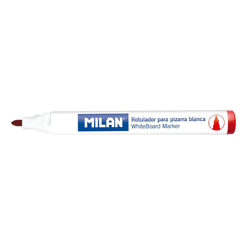 CAJA DE 12 ROTULADORES ROJOS Ø4,7mm PARA PIZARRA BLANCA MILAN