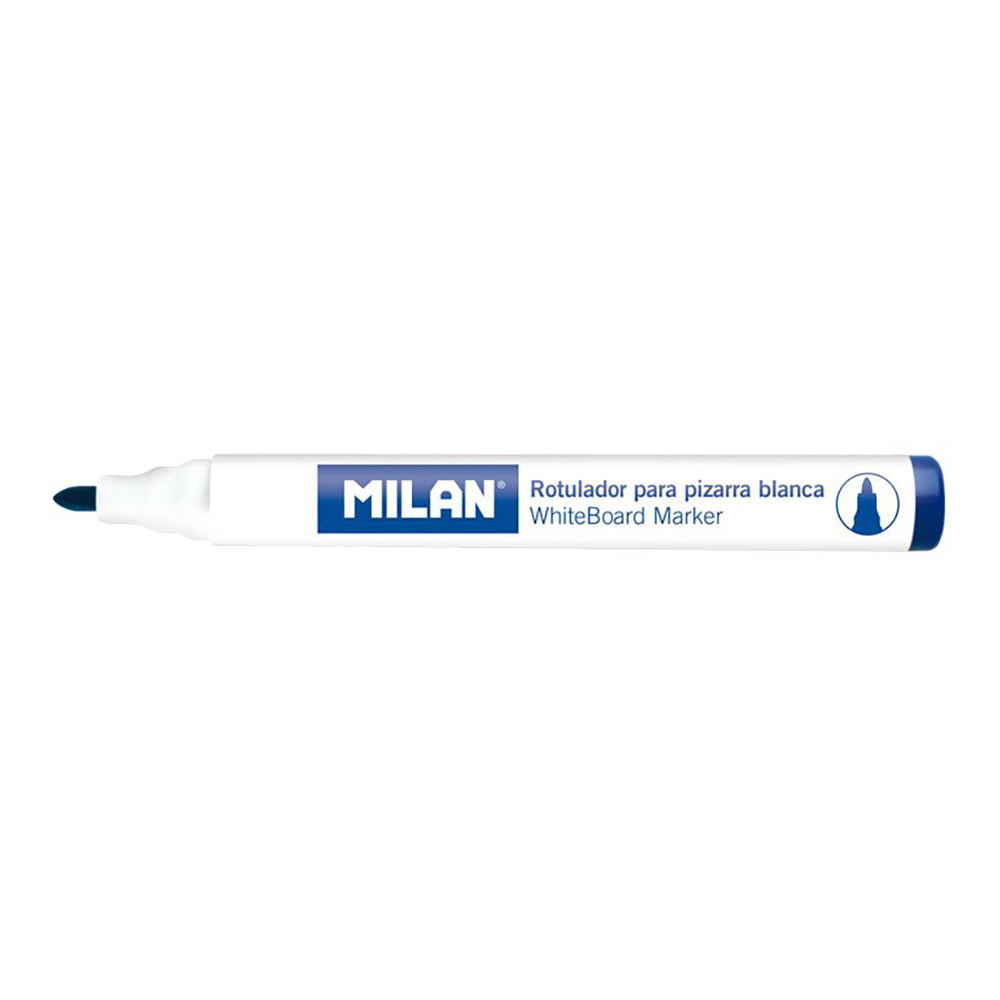 CAJA DE 12 ROTULADORES AZULES Ø4,7mm PARA PIZARRA BLANCA MILAN