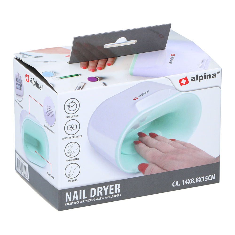 SECADOR DE UÑAS CON LUCES UV ALPINA