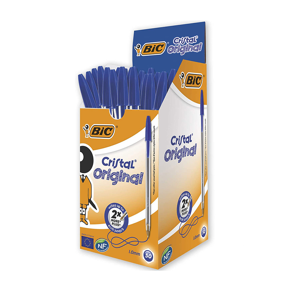 PACK 50 unid. BOLÍGRAFOS BIC CRISTAL AZUL