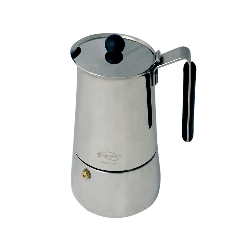 CAFETERA 4 TAZAS ACERO INOX. MODELO MILAN IND SG1781 SAN IGNACIO