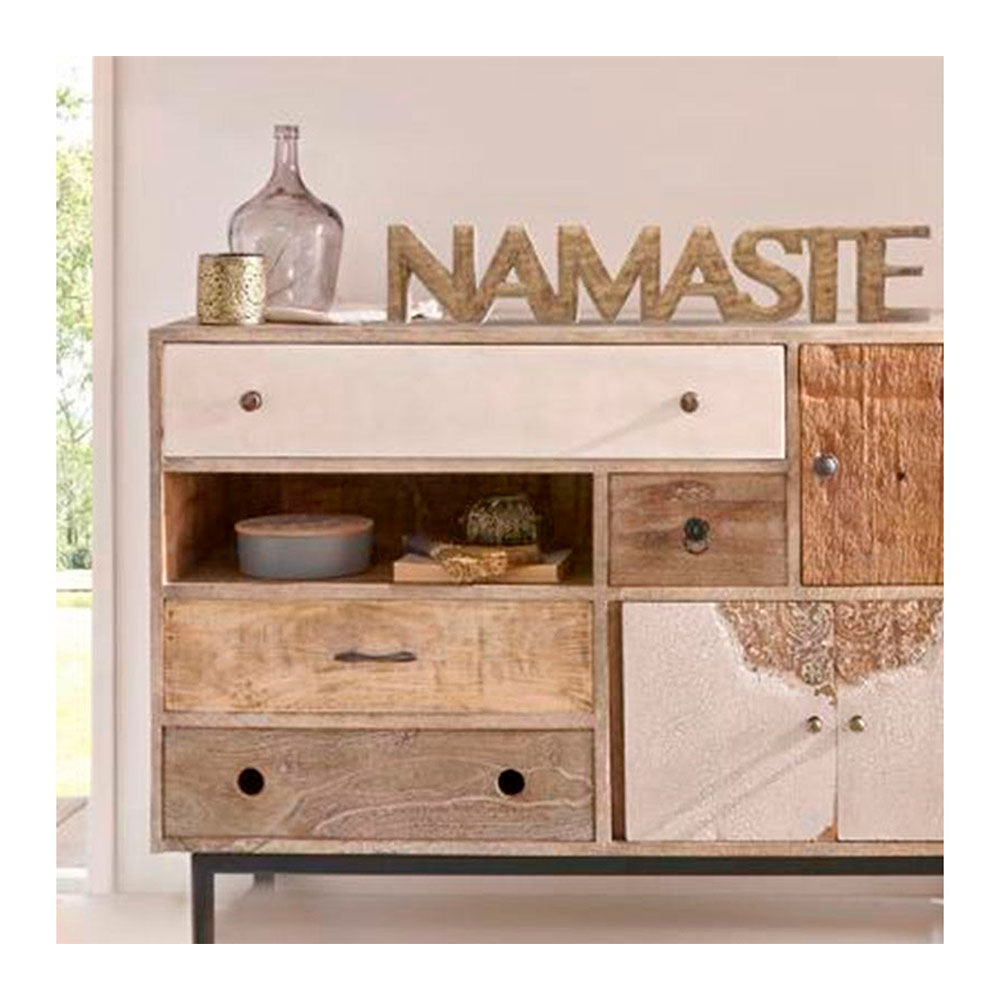 'NAMASTE' DECORATIVO MADERA DE MANGO 54x3,5x10cm